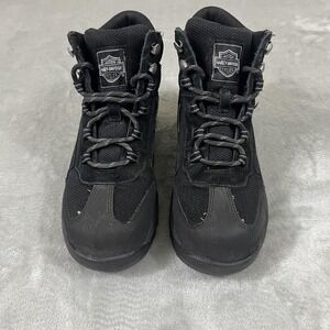 Harley-Davidson Boots Womens Size 8 Black Safety Toe Work Hiker Lace Up EH Rated